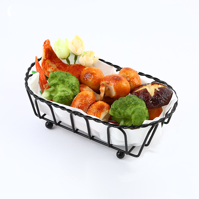 Korean Food Snacks - سلة البطاطس المقلية، أدوات المائدة بدرجة