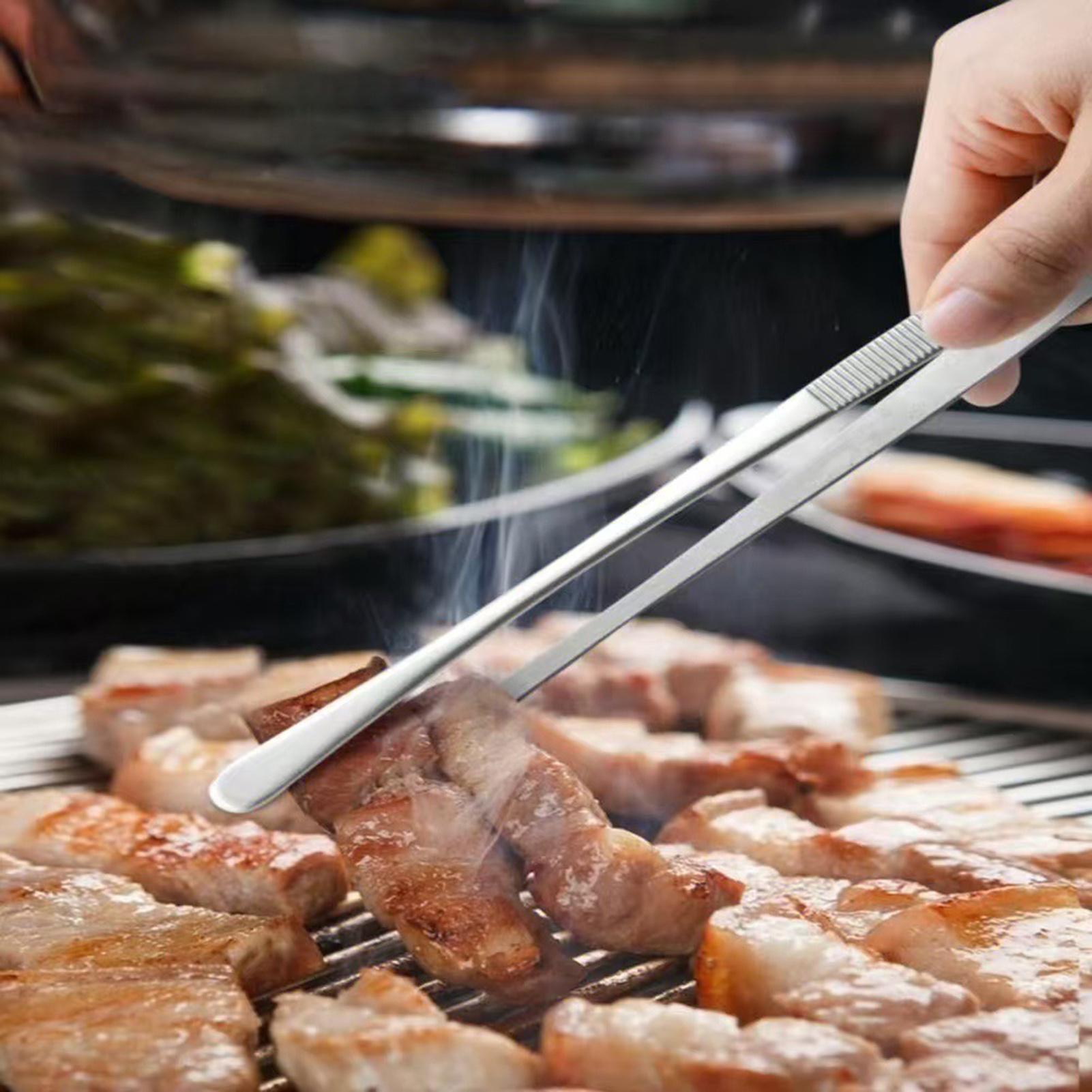 ملقط طعام معدني للطبخ والشواء، - مراجعة Food Snacks Restaurant وسعره