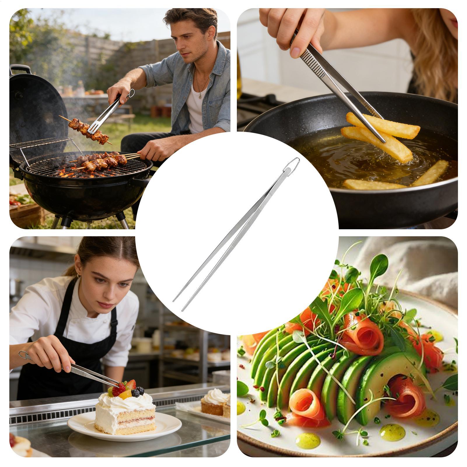 ملقط طعام معدني للطبخ والشواء، - مراجعة Food Snacks Restaurant وسعره