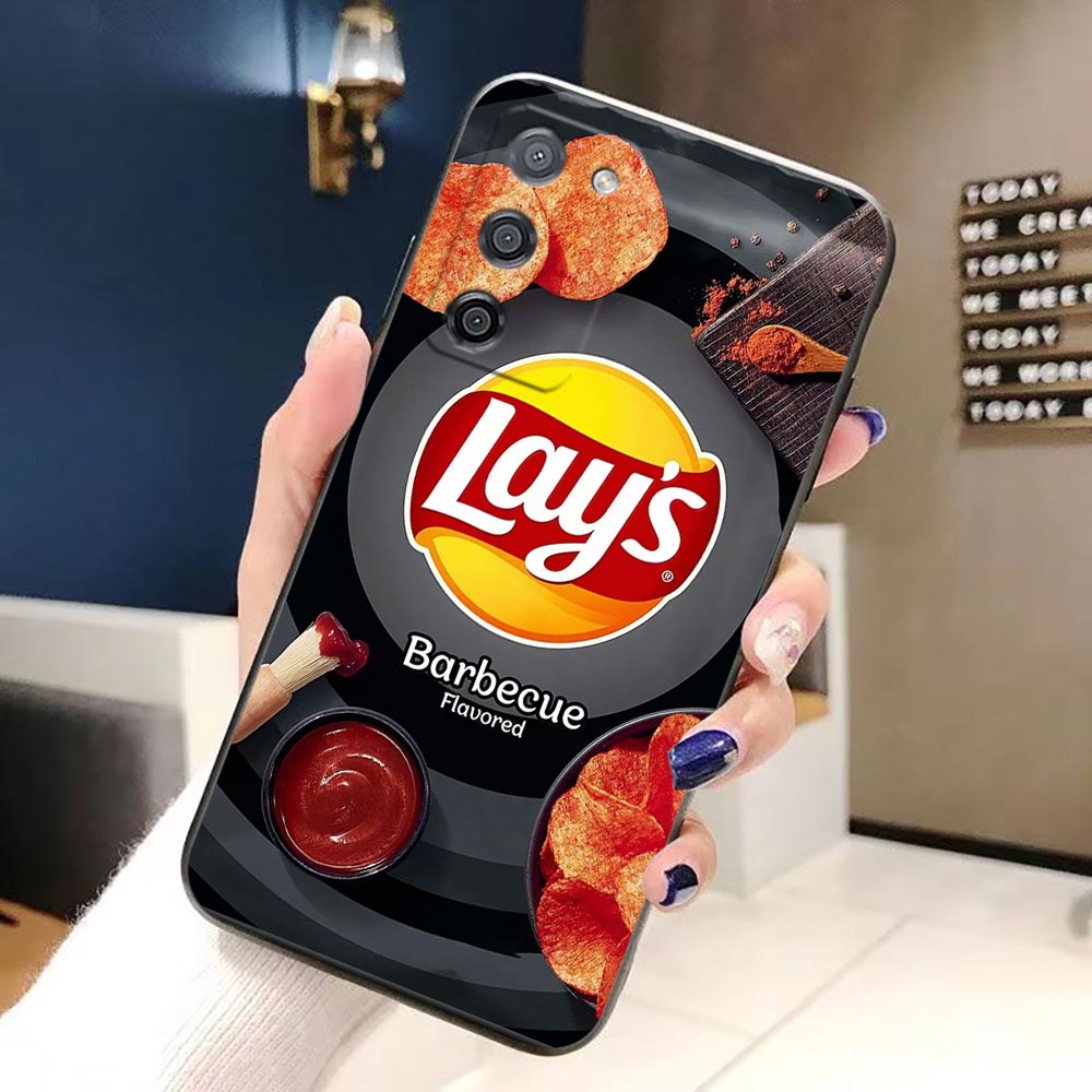 غطاء هاتف لأجهزة OPPO A5X A6X  - مراجعة Food Snacks Logos وسعره