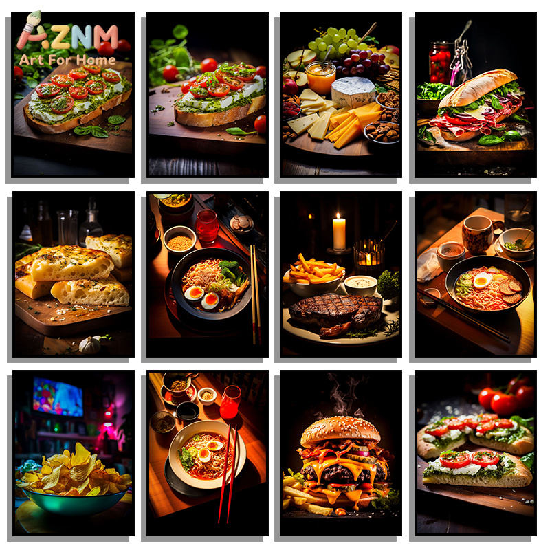 ملصق قماشي فني للطعام الفاخر م - مراجعة Food Snacks Restaurant وسعره