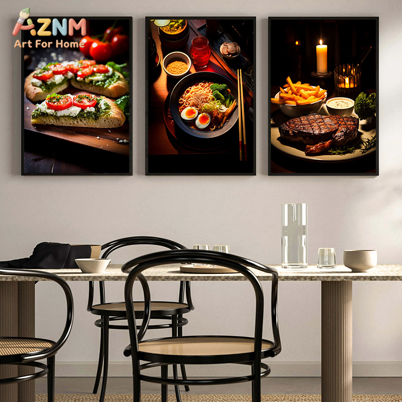 ملصق قماشي فني للطعام الفاخر م - مراجعة Food Snacks Restaurant وسعره