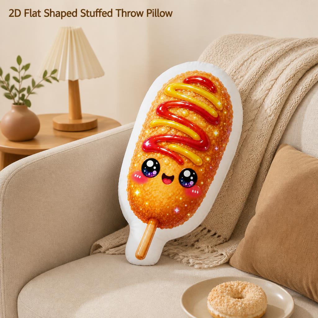 وسادة قطيفة لطيفة على شكل كورن - مراجعة Korean Food Snacks وسعره
